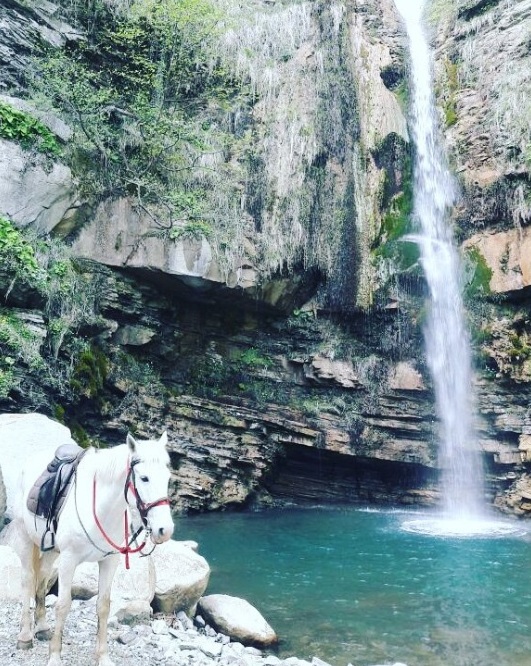 Конные прогулки в Лазаревском на водопады Псыдах и Шапсуг