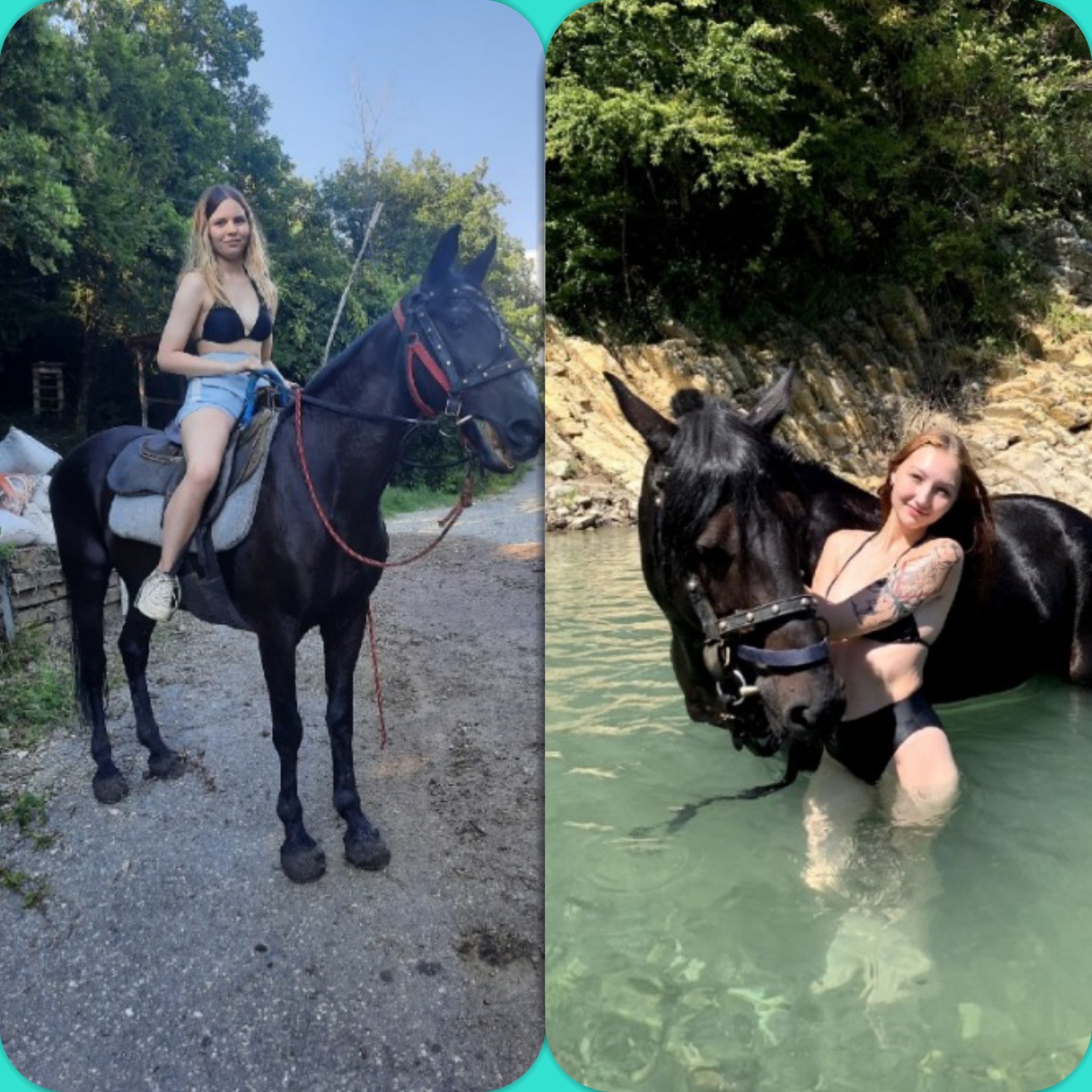 Конные прогулки в Лазаревском с купанием в реке